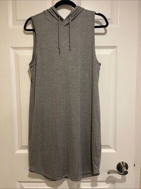 GAIAM Gray Sleeveless Hoodie Dress